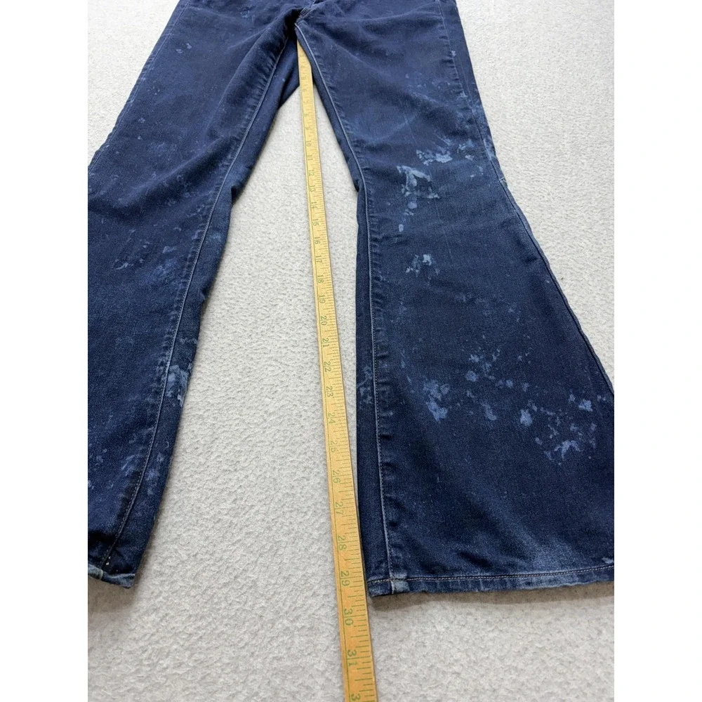 Paige High Rise Bell Canyon Jeans Womens 26x29.5 Dark Wash Flare Stretch Denim